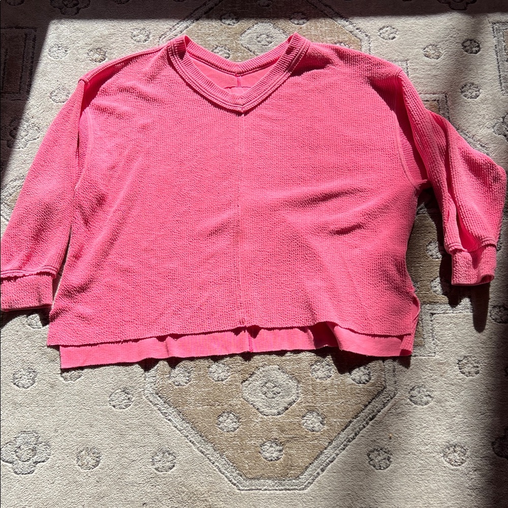 Aerie Bright Pink Knit Top